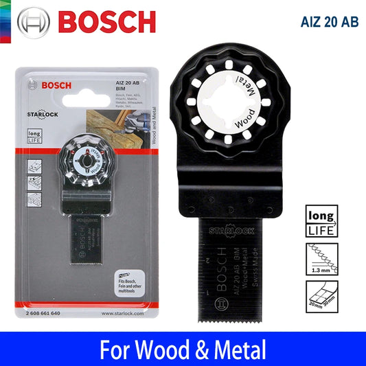 Bosch Starlock Accessories Oscillating Saw Blade AIZ 20 AB Wood Metal Plunge Saw Blade for Bosch Gop Series Renovator Power Tool