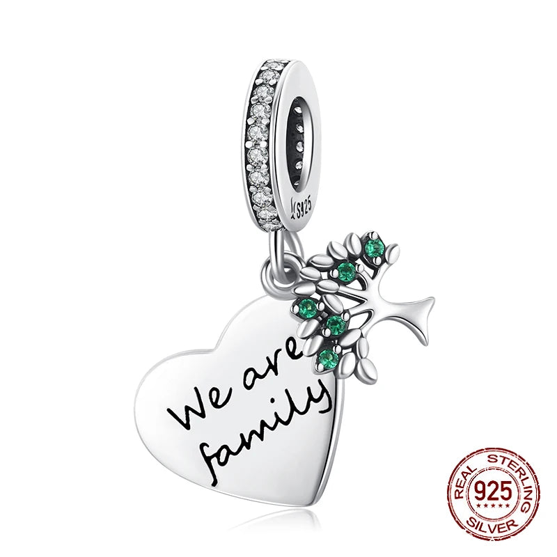 WOSTU 925 Sterling Silber Anhänger 2025: Frauen Junge Mädchen Haustier Kamera Biene AAA Cubic Zirkonia - Kaffee Marienkäfer Perlen DIY Original Armband 1.9g