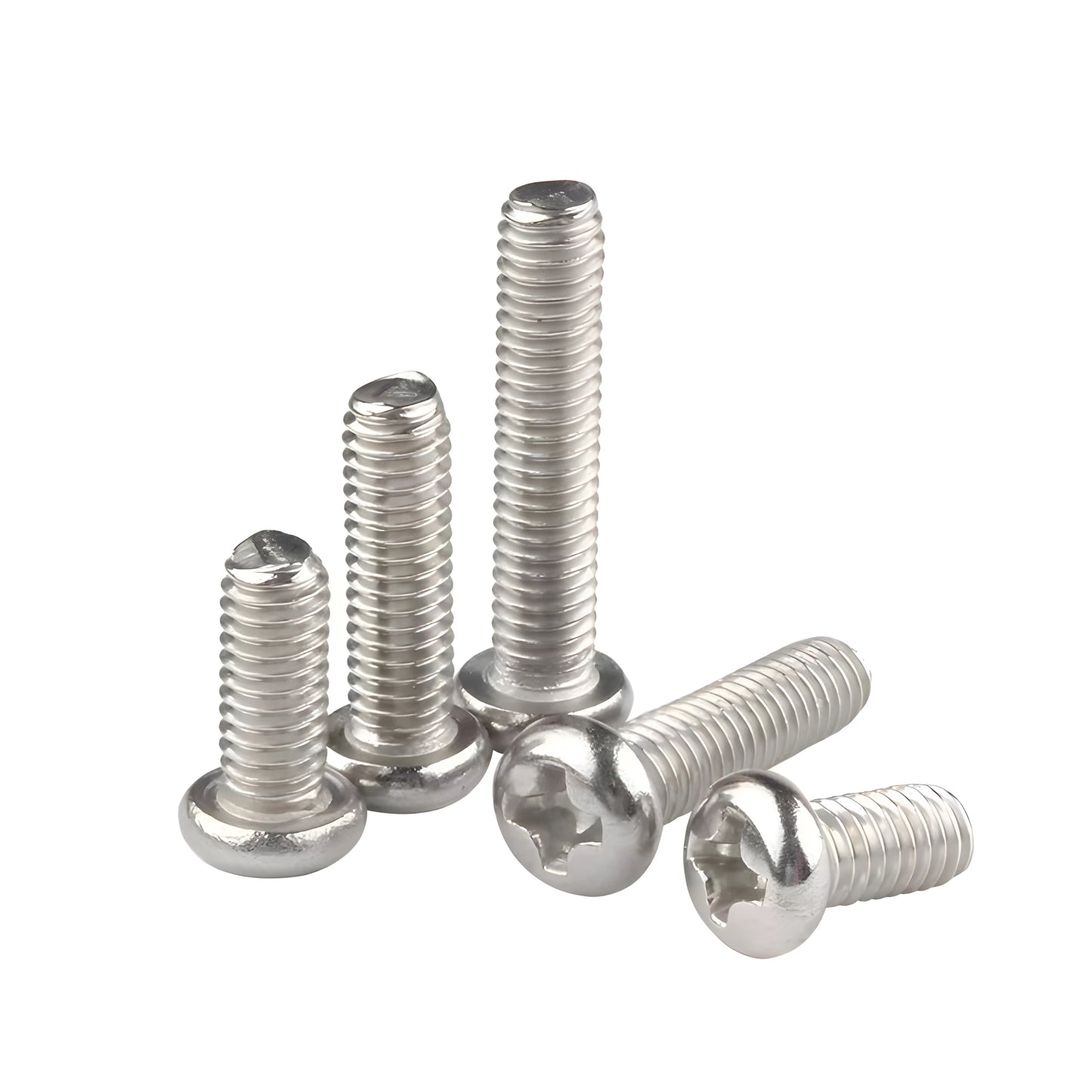 Șuruburi cu cap rotund Pozidriv M2-M8 DIY - oțel inoxidabil 3-100mm