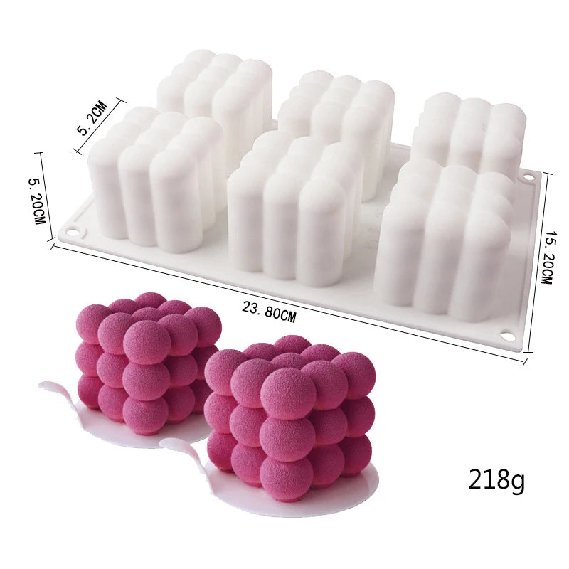 Silicone Pastry Mold 3D French Dessert Mousse Cake Baking Pan Chocolate Candles Soap Fondant Molds DIY Cake Decoration Tools - Golden Bridge Store