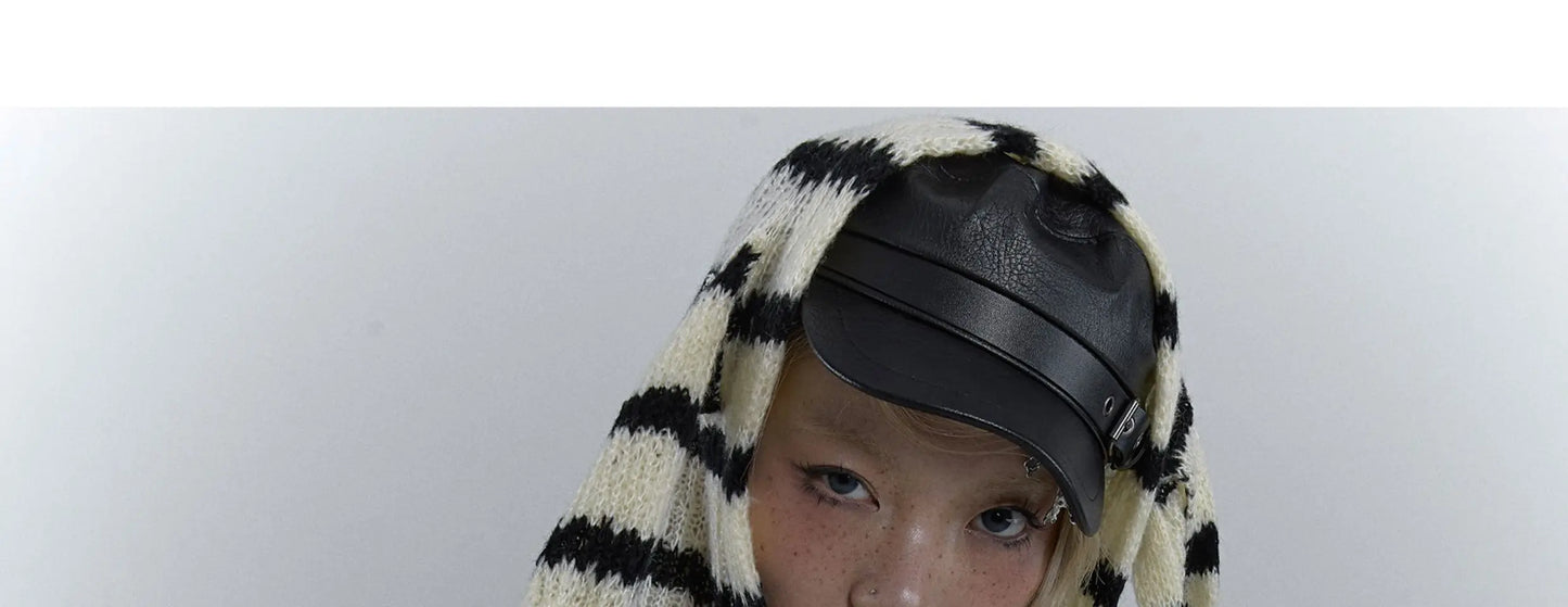 Karrcat Grunge Strickjacke Hollow Out - S/M, Vollarm