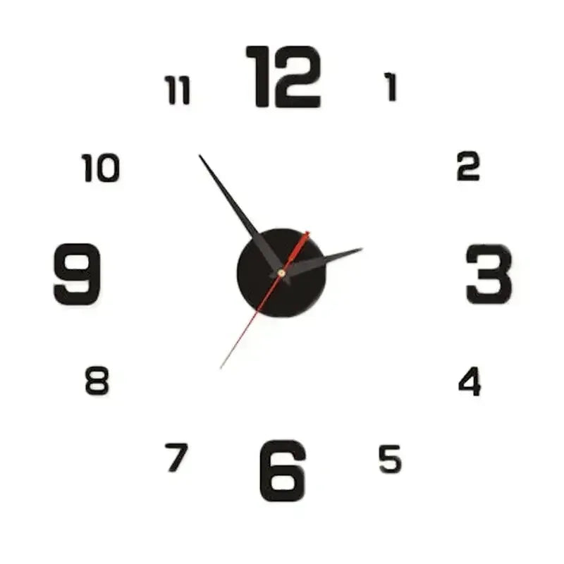 Creative Frameless DIY Wall Clock Wall Decoration Home Silent Clock Living Room Office Wall Decoration Art Bedroom Decor Modern