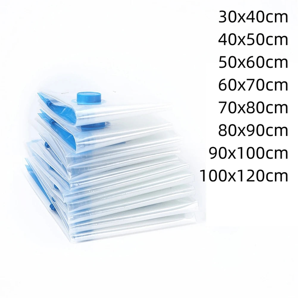 Transparent Vacuum Bag Folding Compressed Space Saving Clothes Storage Vacuum Storage Bag Household 1 Pcs