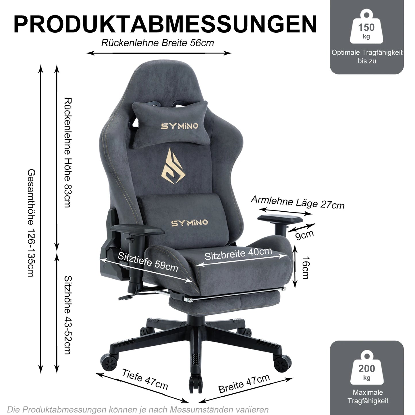 Gaming-Stuhl 2025: Symino Gaming Chair Ergonomic Gamer Chair Footrest - Breathable PC Chair Adjustable Lumbar Cushion Headrest Collection