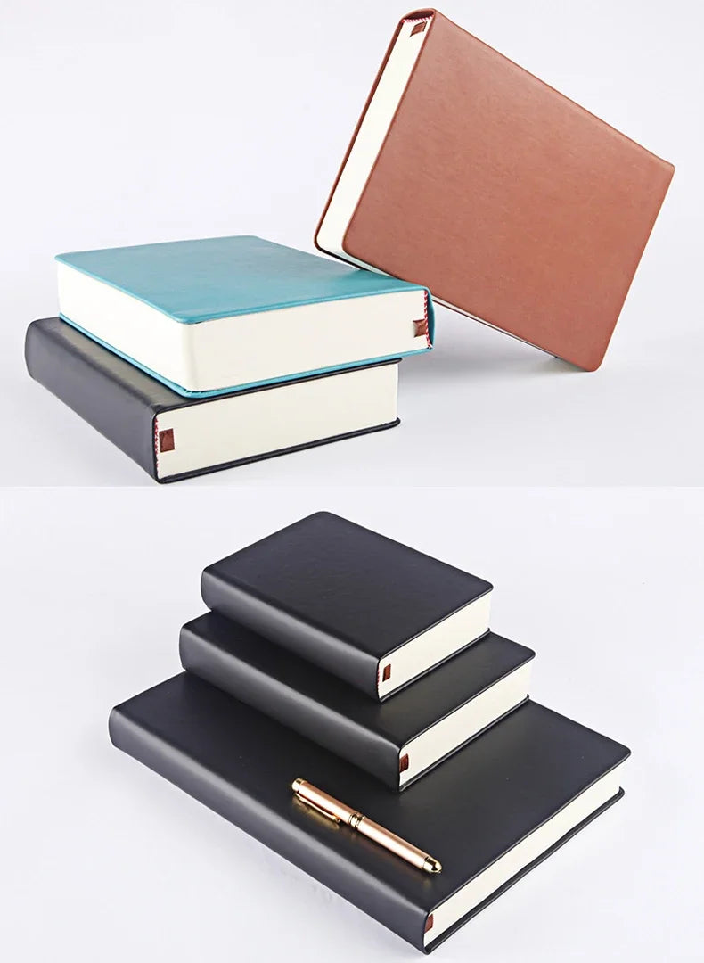PU-Leder Notizbuch 2025: A4/A5/A6 Super-Thick - Travel Journal Collection