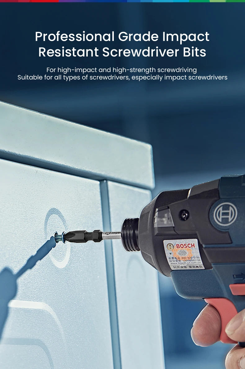 Bosch Resistant Impact Bits for Screwdriver Drill Accessories S2 Steel Metal Drills Bit Set for Bosch GDR/GDX Series Power Tools