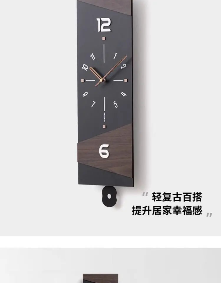 Modern clock decoration can swing wall clock living room home creative clock light luxury decorative wall