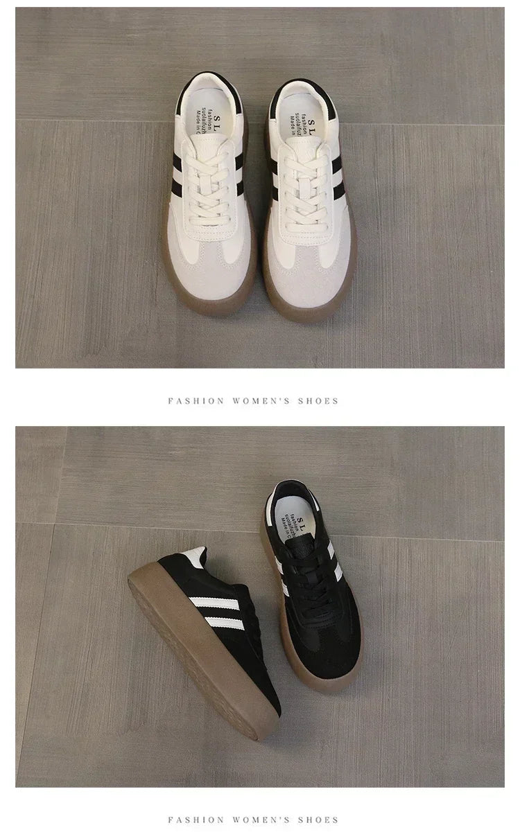 RWHK 205 Damen Sneaker Casual Plateau - 3cm Gummi PU