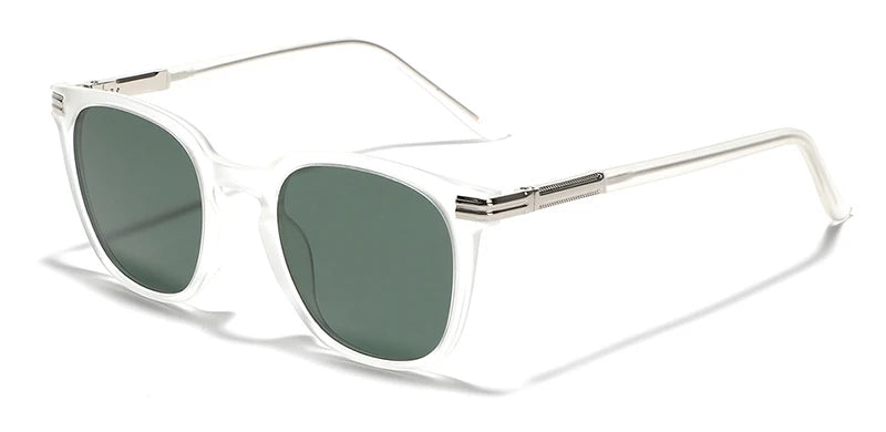 Peekaboo square frame sunglasses for men TR90 retro style polarized sun glasses for women uv400 ultralight unisex grey green