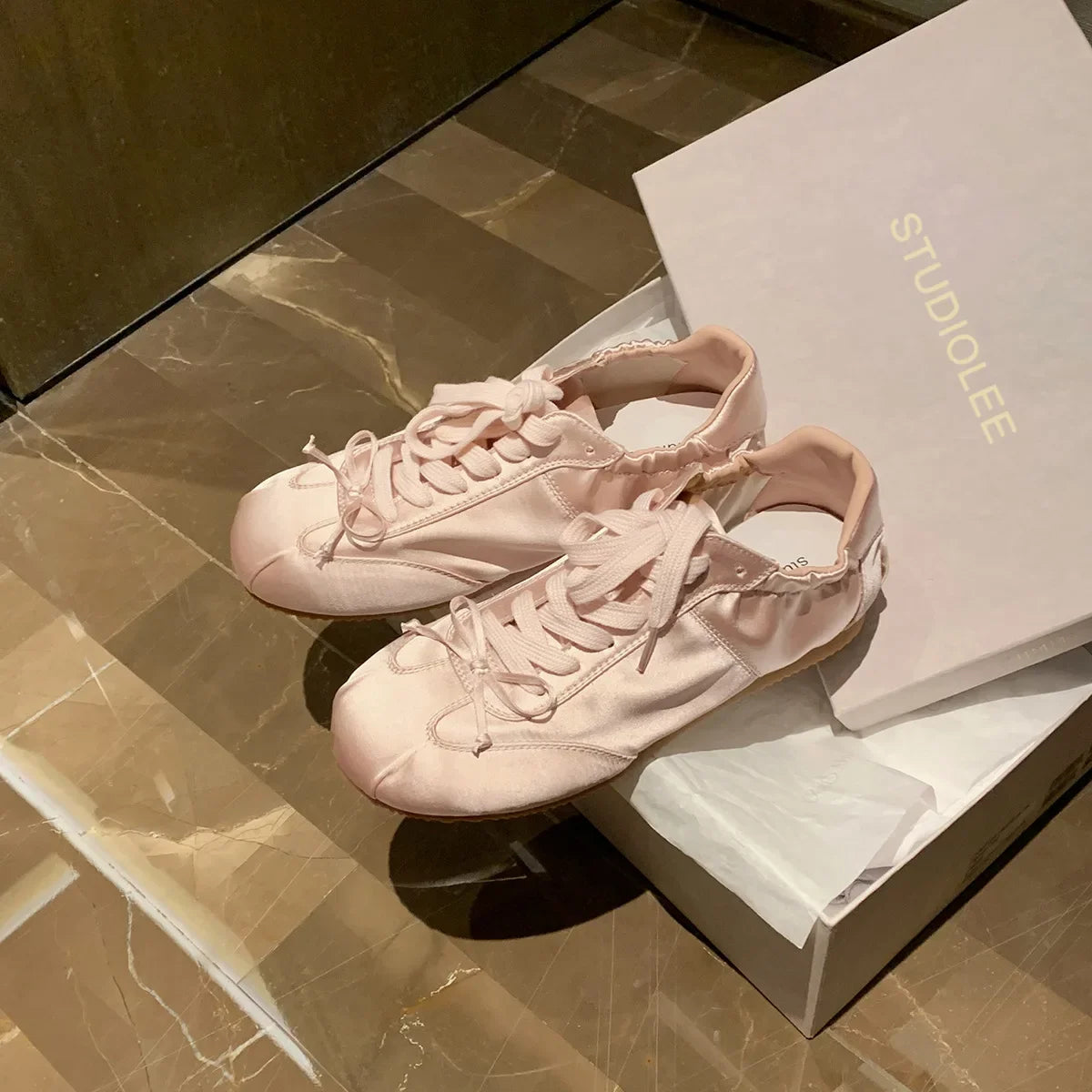 Comemore 2025 Neu Sommer Damen Ballet Stil Süß Mädchen Sport Board Schuhe Mode Satin Schleife Freizeit Flats Damen Komfortabel