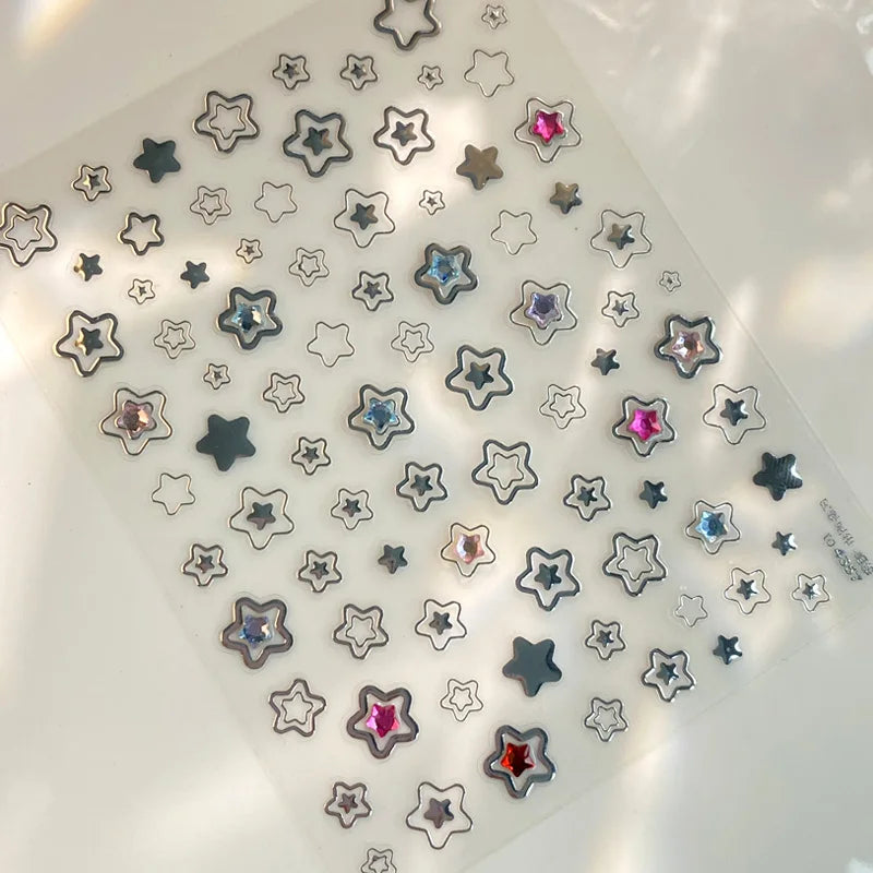 TSZS TO3913 Decorațiuni unghii 5D strălucitoare - Inimă și Lună 1 buc