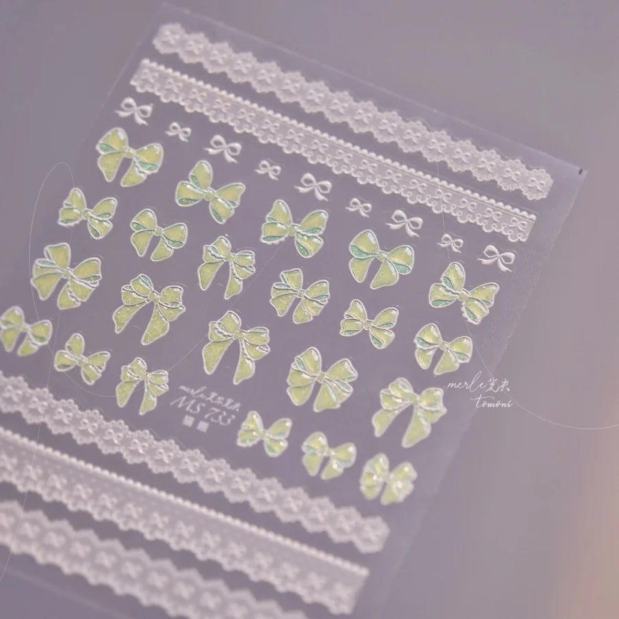 Autocolante pentru unghii RhstoeChoice 5D cu margine aurie - inimă, lună, stea