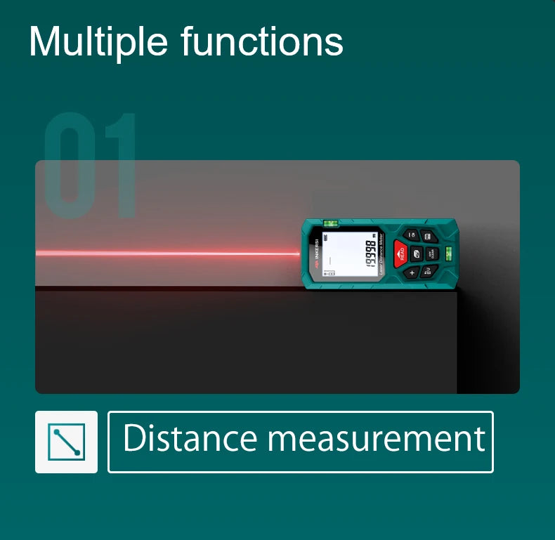 INKERSI Laser Rangefinder Digital Tape Measure 40M/70M/120m