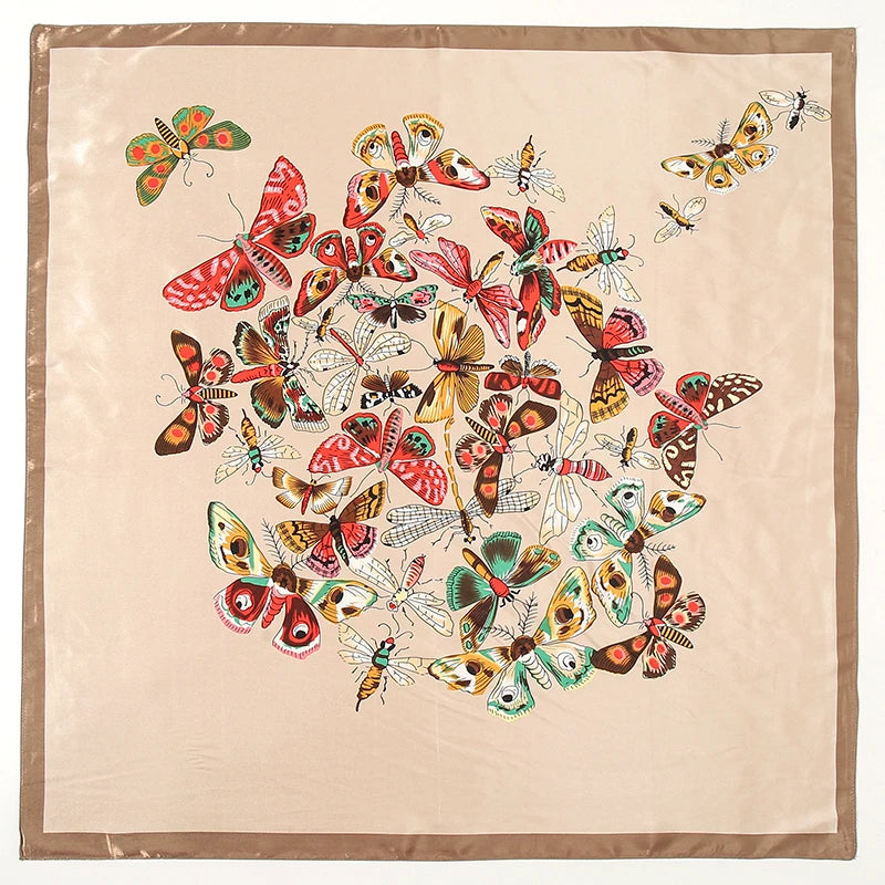 SENAIFE Satin-Schal Elegant - 90x90cm Polyester Leicht