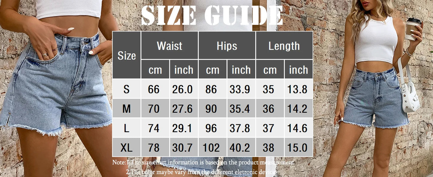 Jean Shorts Women Trendy High Waisted Denim Shorts Summer Casual Mom Cut Off Jeans Shorts