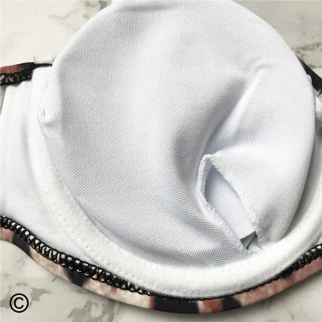 S-XL Elegant Leopard Bikini: Varleinsar Wire-Free Support Low Waist Polyester Spandex - Zweiteilig Beach Style Polsterung