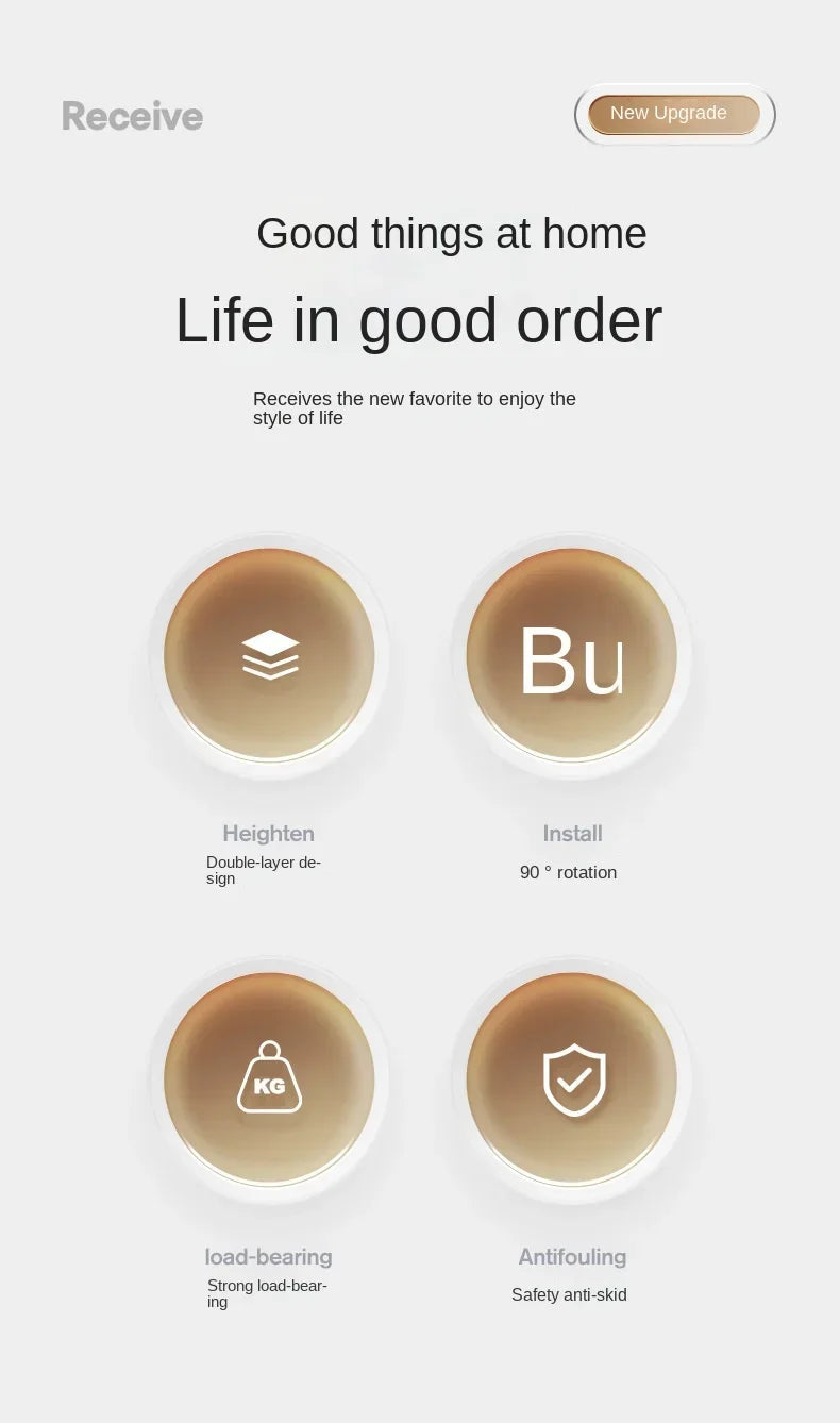 Kitchen Rotating Spice Rack 2 Tier Plastic Seasoning Spice Detachable Jar Storage Rack Pull Out Kitchen Cabinet Organiser