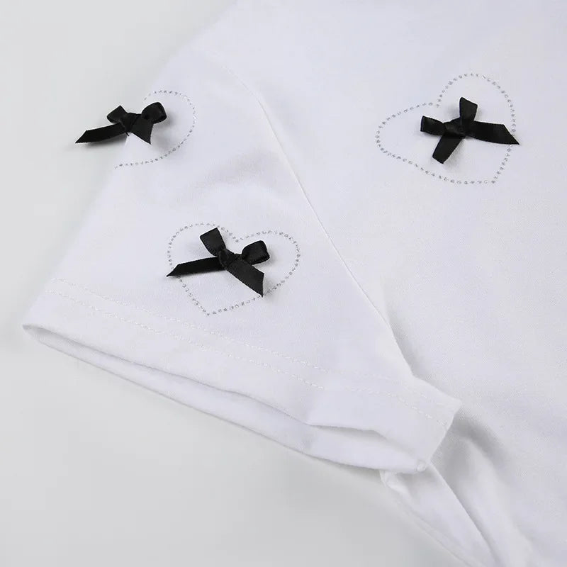 Tees T Shirt Clothes For Women Clothing Japanese 2000s style Y2K T-Shirts Friends Crop Tops Cutecore Women Blusas Ropa Camisetas
