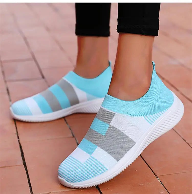 Sneaker Woman Fashion Flat Ladies Shoes Breathable Womens Sneakers Slip On Sock Shoes Trainers Zapatos De Mujer Women's Sneakers