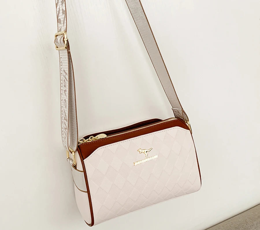 Geantă de umăr pentru femei, de lux, de înaltă calitate, cu design renumit, la modă, în carouri, la modă, crossbody, Bolsas Sac A