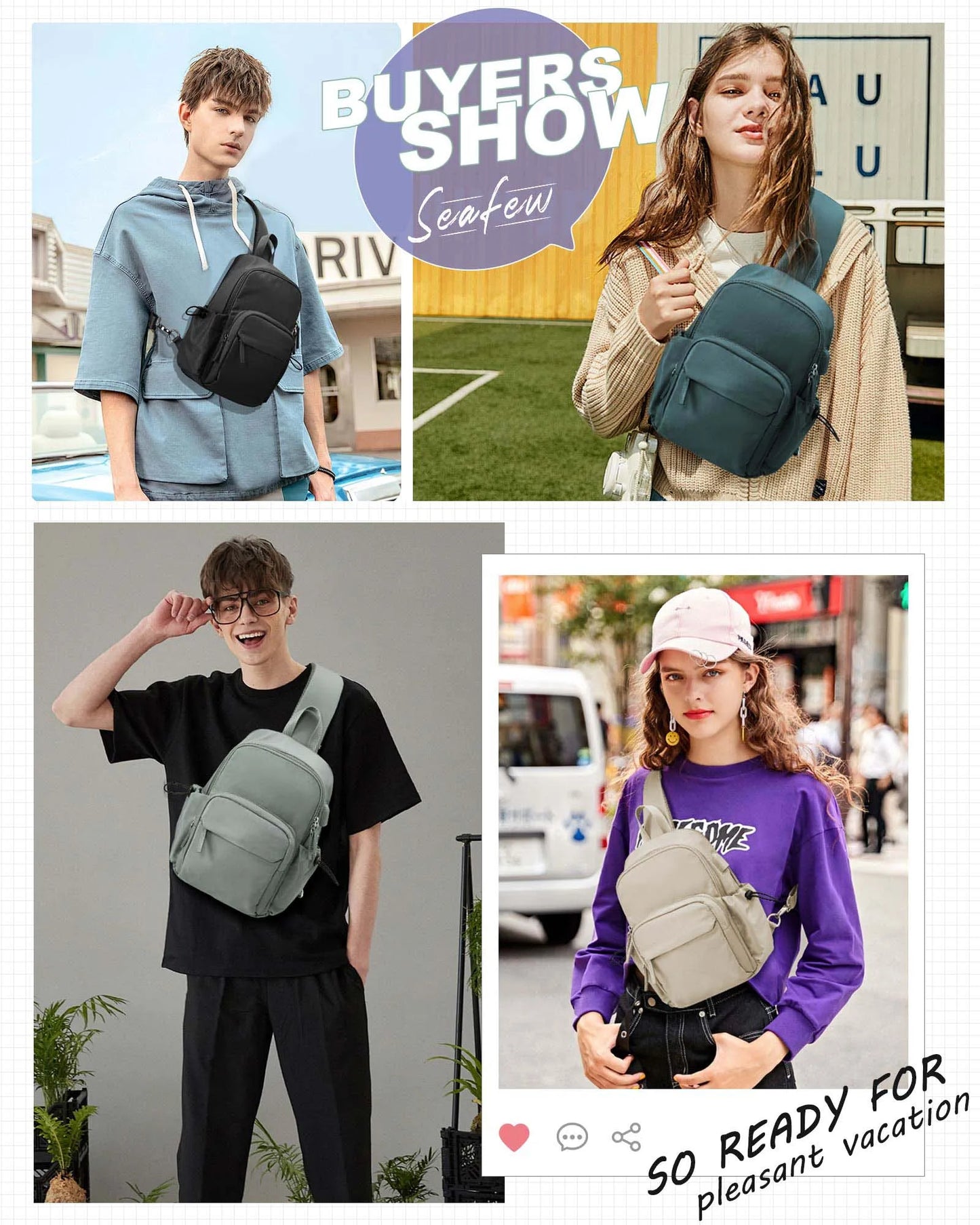 Versatile Chest Bag for Men Women Casual Sports Crossbody Bag Fashion Small Shoulder Bag with USB Charging Large Capacity Waist