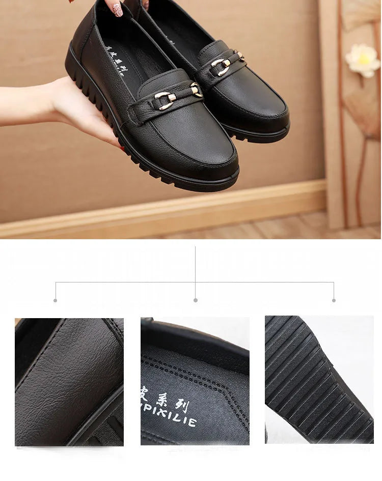 Women Shoes Flats Leather Sneakers Women  Comfortable Female Casual Walking Footwear Fashion Large Size Loafers Shoes Women