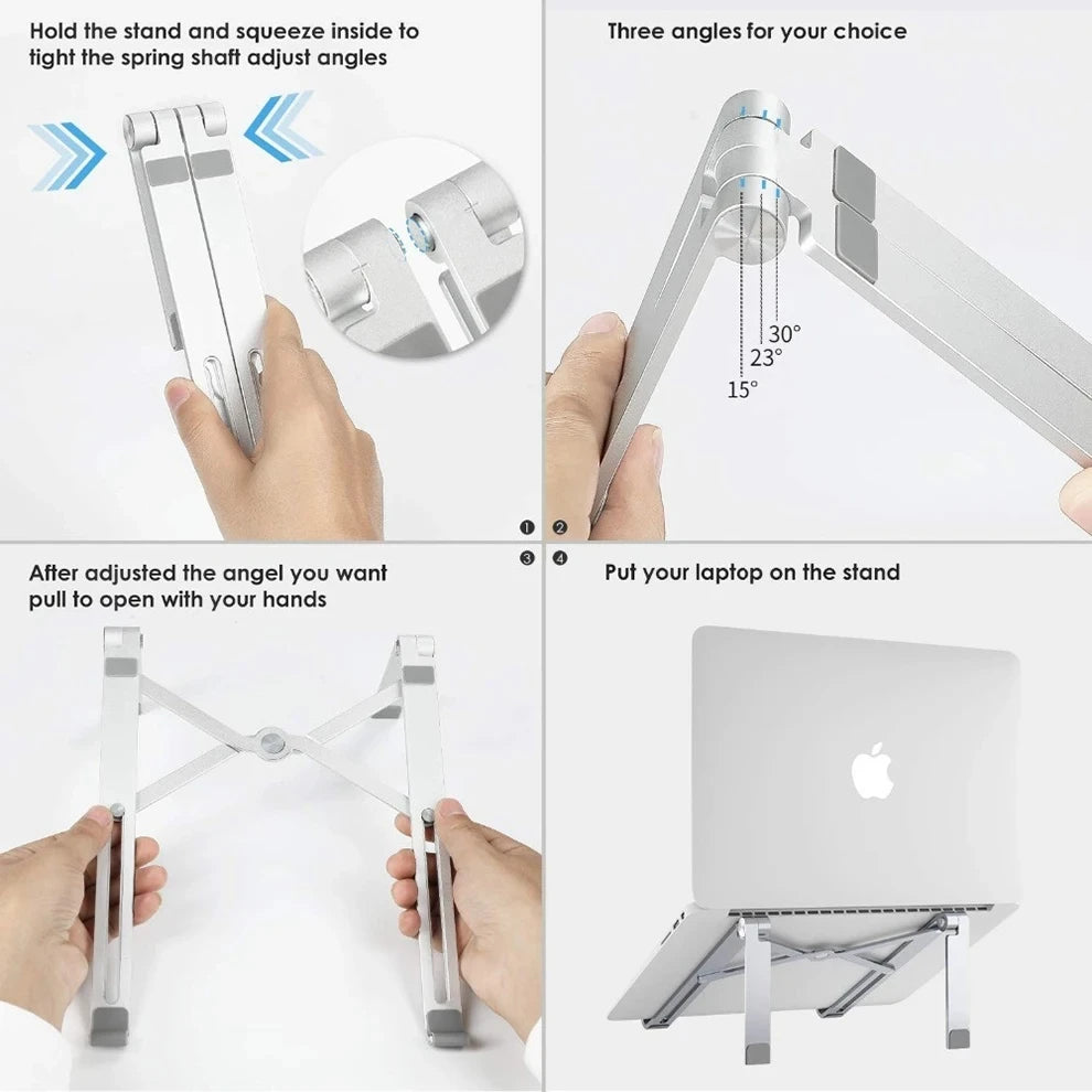 Laptop-Ständer 2025: Aluminum Folding Adjustable - Portable MacBook Notebook Collection