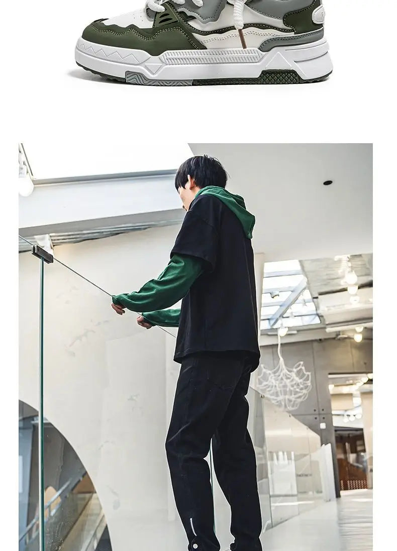 New Shoes Men Spring Male Sneakers Sports Korean Fashion Skateboard Chunky Sole Casual Men's Sneakers Running Brethable Trainers
