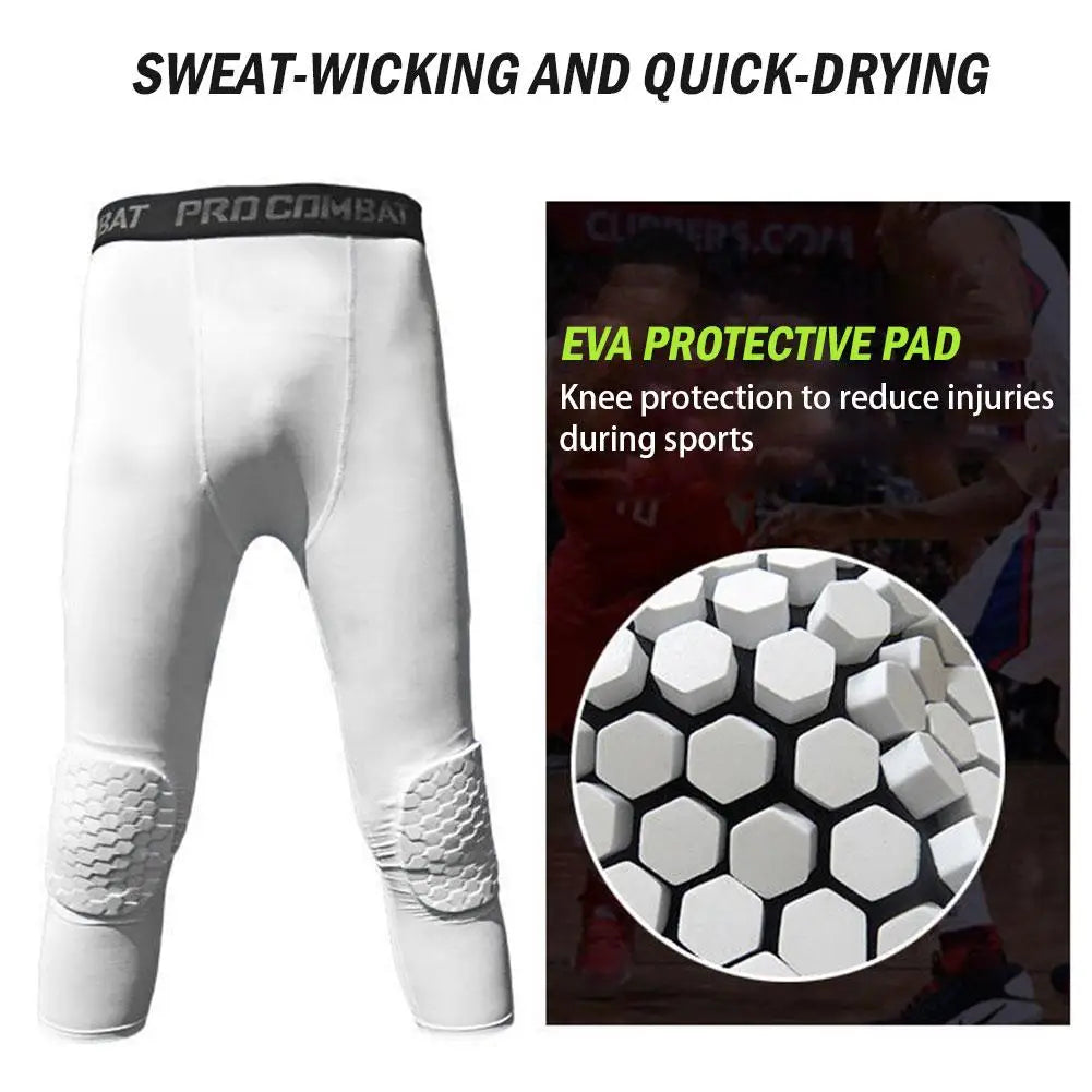 Sporthose 2025: Knee Protection Sports Pants Athletic Basketball - Knee Hex Pads Pants Sports Protective Gear Leggings Collection