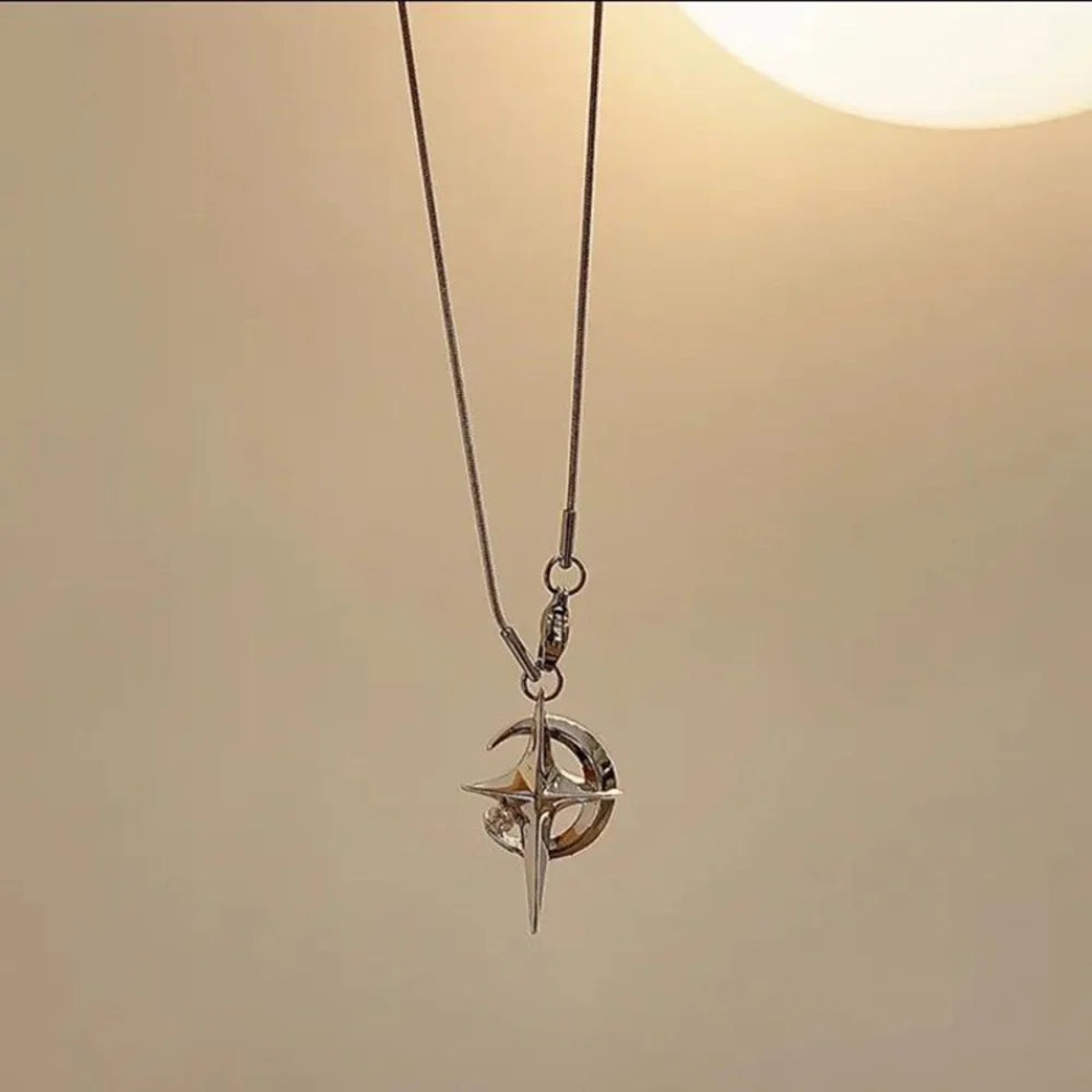 Silver Color Oval Aquamarine Pendant Necklace Ladies Girls Luxury Snake Chain Necklace Fashion Jewelry Gifts For Women New 2024