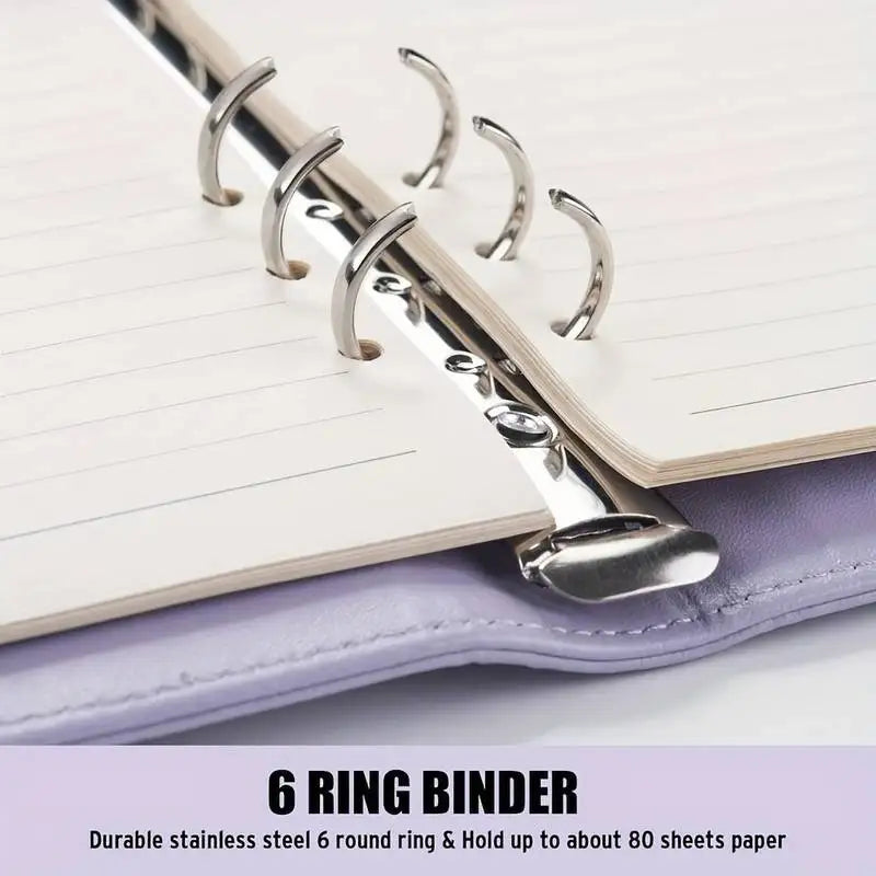 Macaron Color A5 Notizbuch 2025 - 6 Ringe Binder Planner Magnetic Buckle Schule