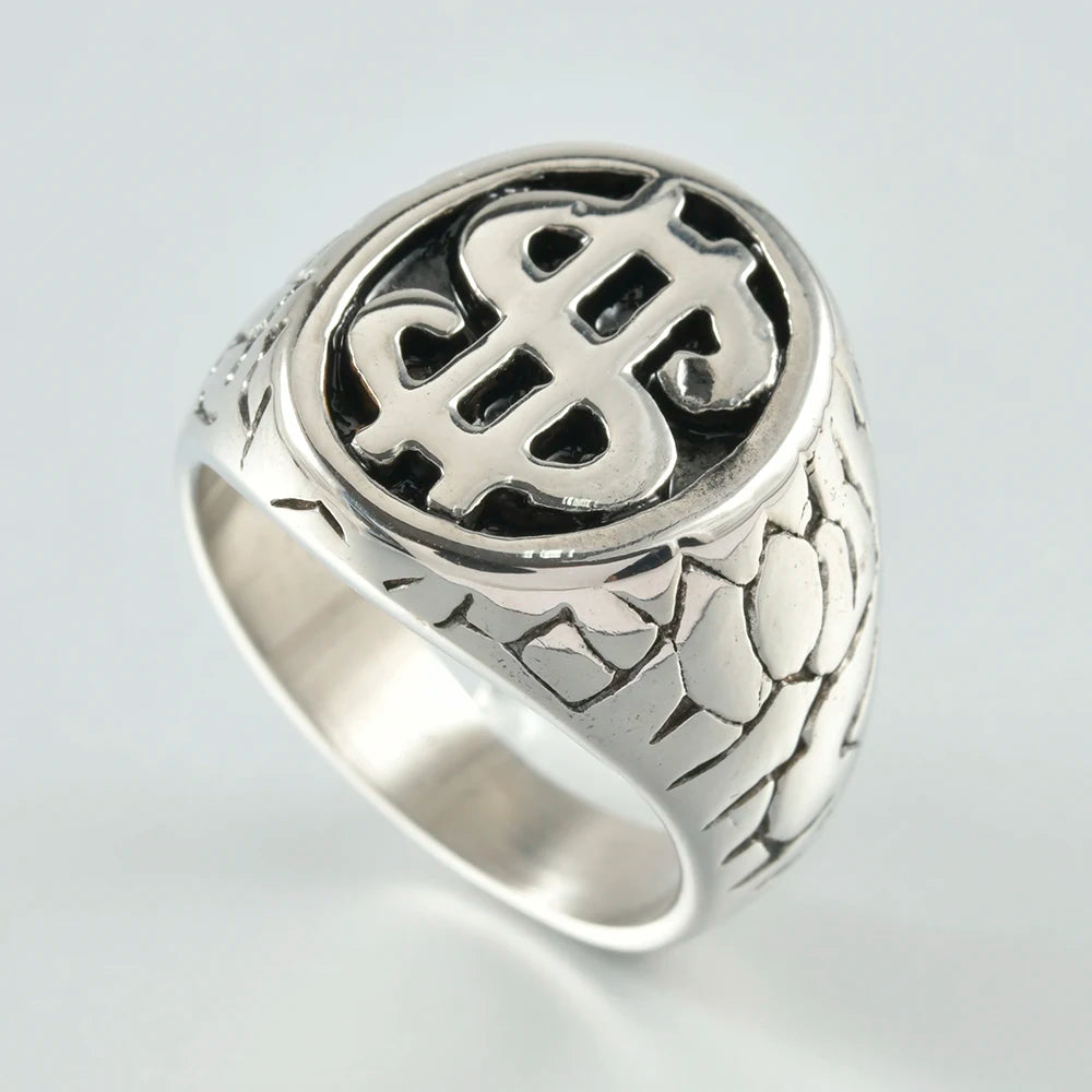 tajam BR231213 Glänzender Punk Ring - 316L Edelstahl 8mm