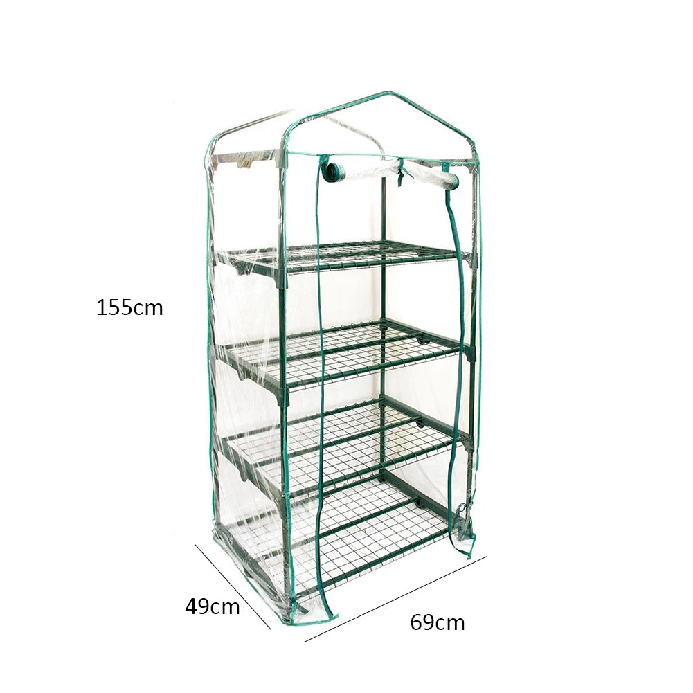 Four Floors Green Household Plant Greenhouse Mini Garden Warm Room PVC Garden Warm Room 155x69x49CM Greenhouses Dropshipping