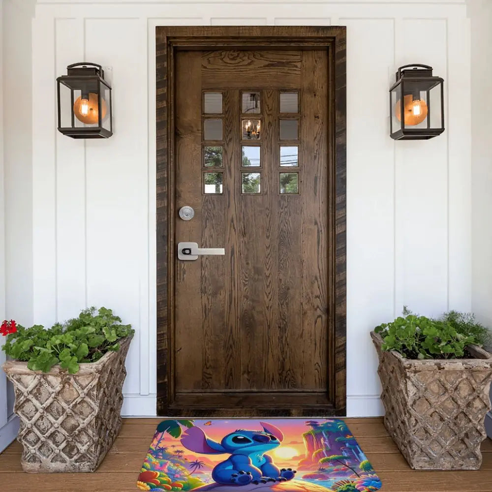 Custom Cartoon Stitch Floor Door Kitchen Bathroom Mat Anti-Slip Outdoor Doormat Bedroom Balcony Entrance Rug Carpet Footpad