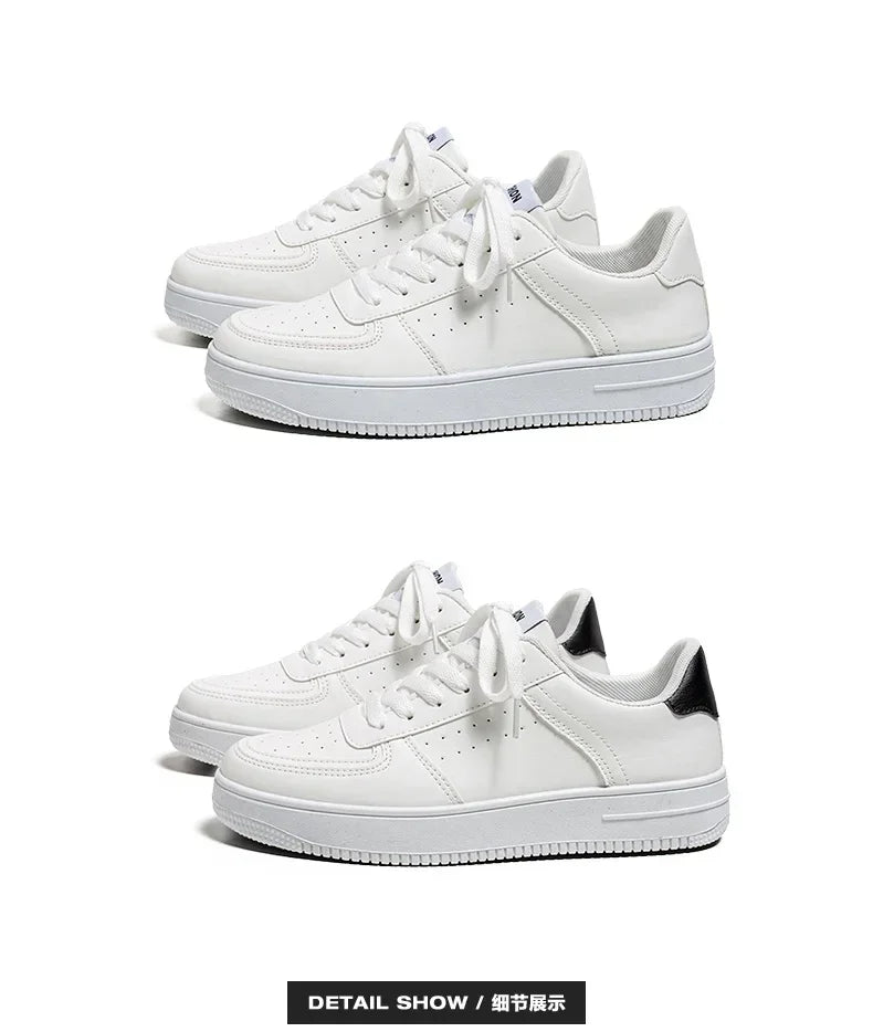 NKLSA Sneaker Atmungsaktiv - Dicke Sohle Weiß Größe