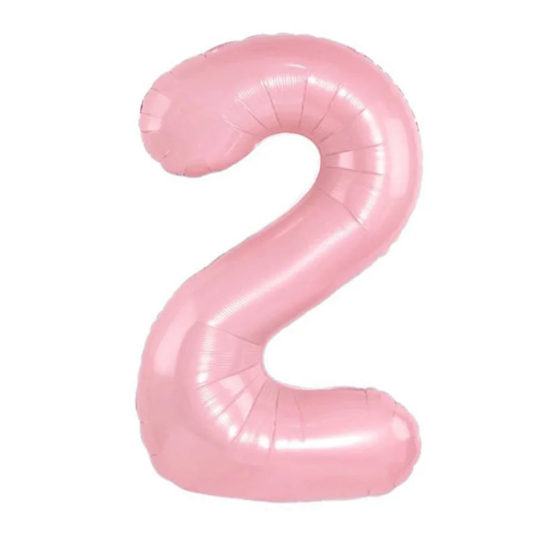 PartiesTour 32Inch Zahlenballon Rosa - Folie 81cm Groß