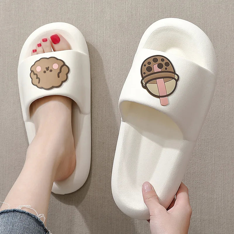 New Soft EVA Slippers Couples Home Slipper Outdoor Beach Summer Sandals Bath Men Flip Flops Non-Slip Women Thick Sole Shoes