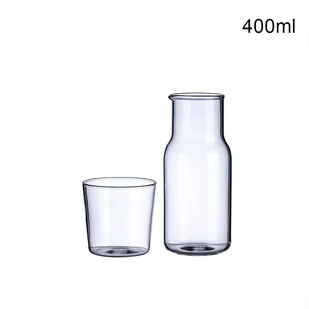 Glass Water Carafe Modern Minimalist Cold Hot Water Bottle Cup Sets Bedside Water Pitcher High Quality Milk Beverage Tea Bottle