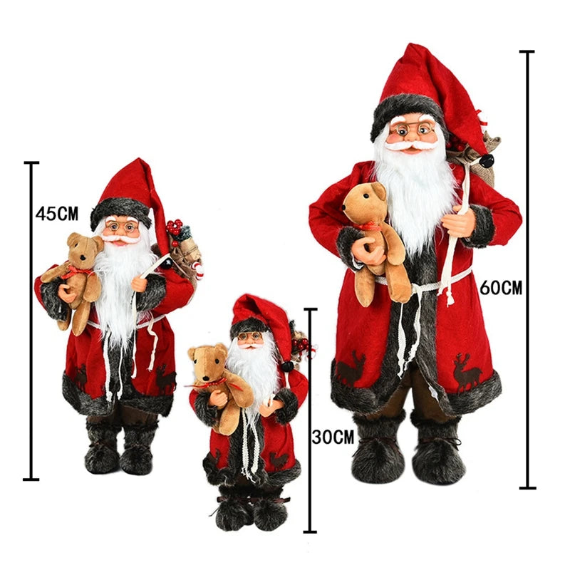 ABYN Santa Claus Dekofigur - Größe ca. 25 cm, Material Plüsch