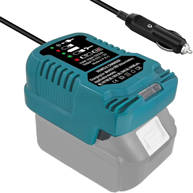 Auto-Ladegerät 2025: ZWINCKKY Portable Vehicle Charger Makita 18V Li-ion Battery - Replacement Compact DC 12V/24V Car Charger LED Indicator Collection