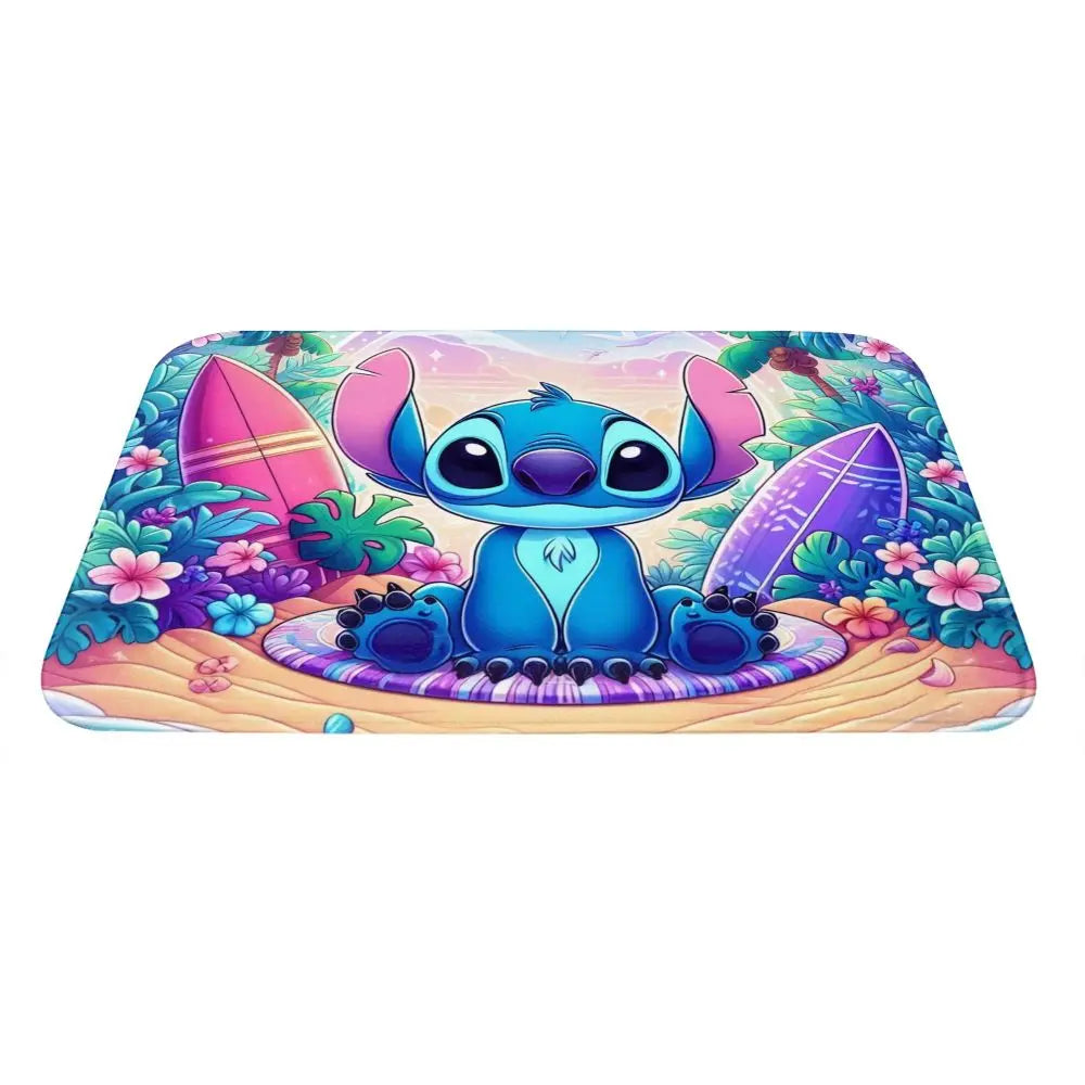 Custom Cartoon Stitch Floor Door Kitchen Bathroom Mat Anti-Slip Outdoor Doormat Bedroom Balcony Entrance Rug Carpet Footpad