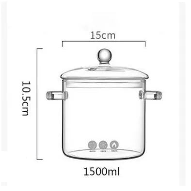Glass Small Stew Pot Water-proof Transparent Cover Soup Cup Soup Bowl Bird's Nest Stew Bowl Open Flame Home Kitchen Supplies