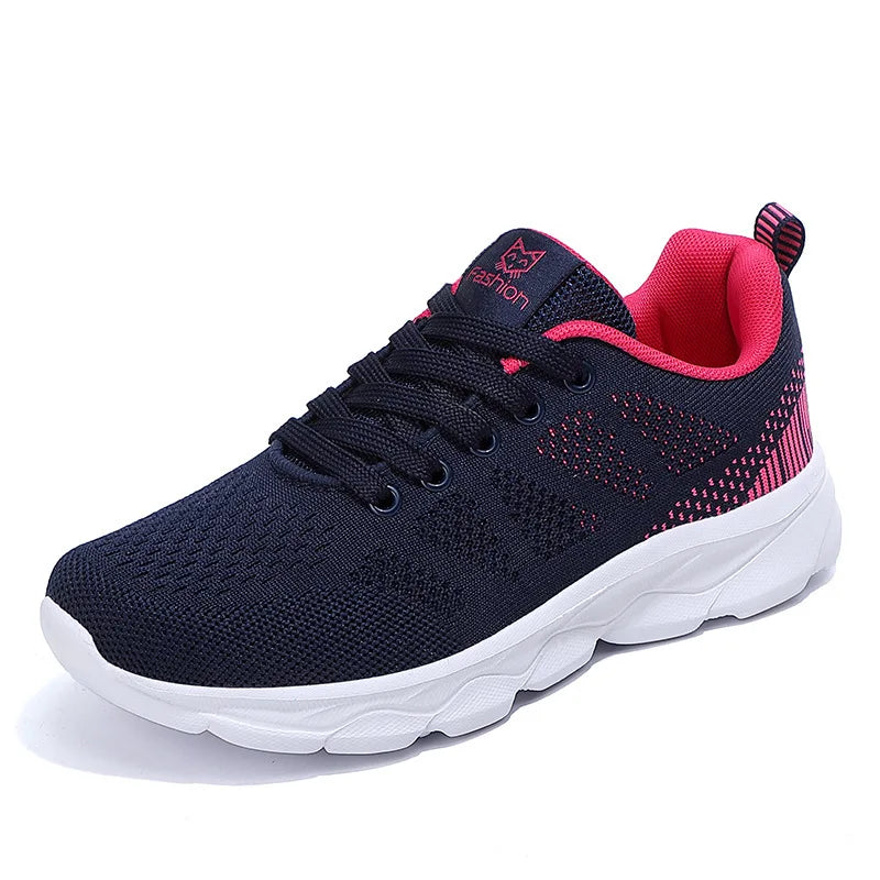 Hot Sneakers Shoes for Women Soft Flat Casual Shoes 2025 Spring Summer Light Breathable Mesh Sneakers Walking New Ladies Shoes