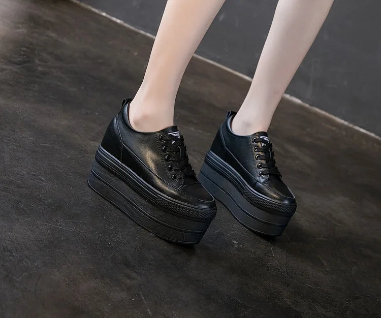 White Luxury Designer Sneakers On Platform Sports Shoes For Women  New Fashion Thick Bottom Wedding Shoes High Heel