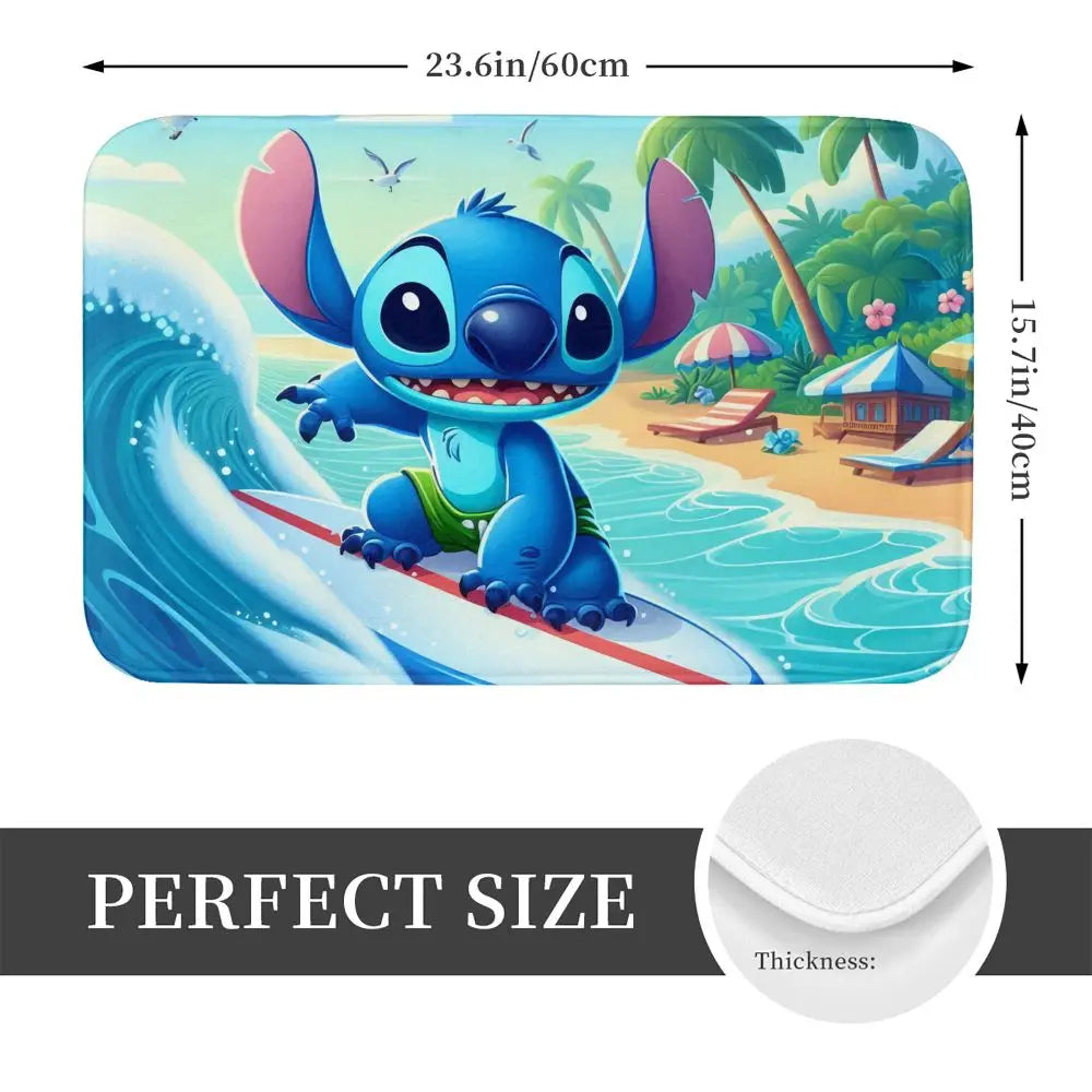 Custom Cartoon Stitch Floor Door Kitchen Bathroom Mat Anti-Slip Outdoor Doormat Bedroom Balcony Entrance Rug Carpet Footpad