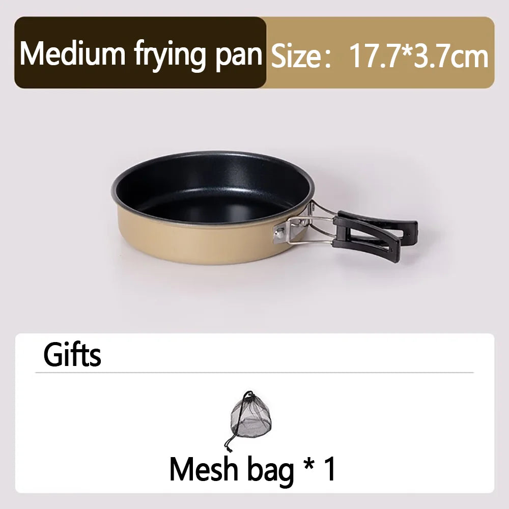 Outdoor Camping Cooker Set Outdoor cookware camping cookware Wild water kettle Cooking Cooker Portable set pot picnic equipment