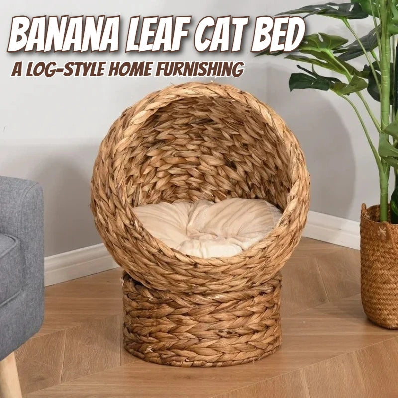 Cat bed cat tree delivery room cat hammock woven caget villa summer rattan house pet nest climbing frame  nest