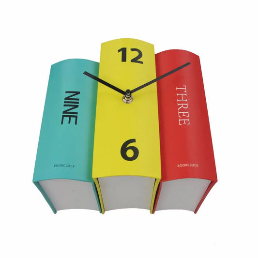 Creative Fake Books Decoration Simple Desk Clock Silent Quartz Clock Desk Clock Children's Alarm Clock Student Desk Clock