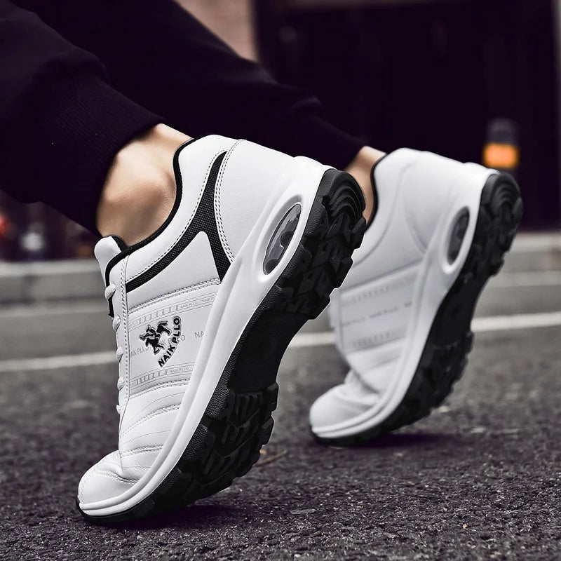 Men Sneakers Running shoes for men Platform New Breathable leather vulcanized shoes zapatos de hombre