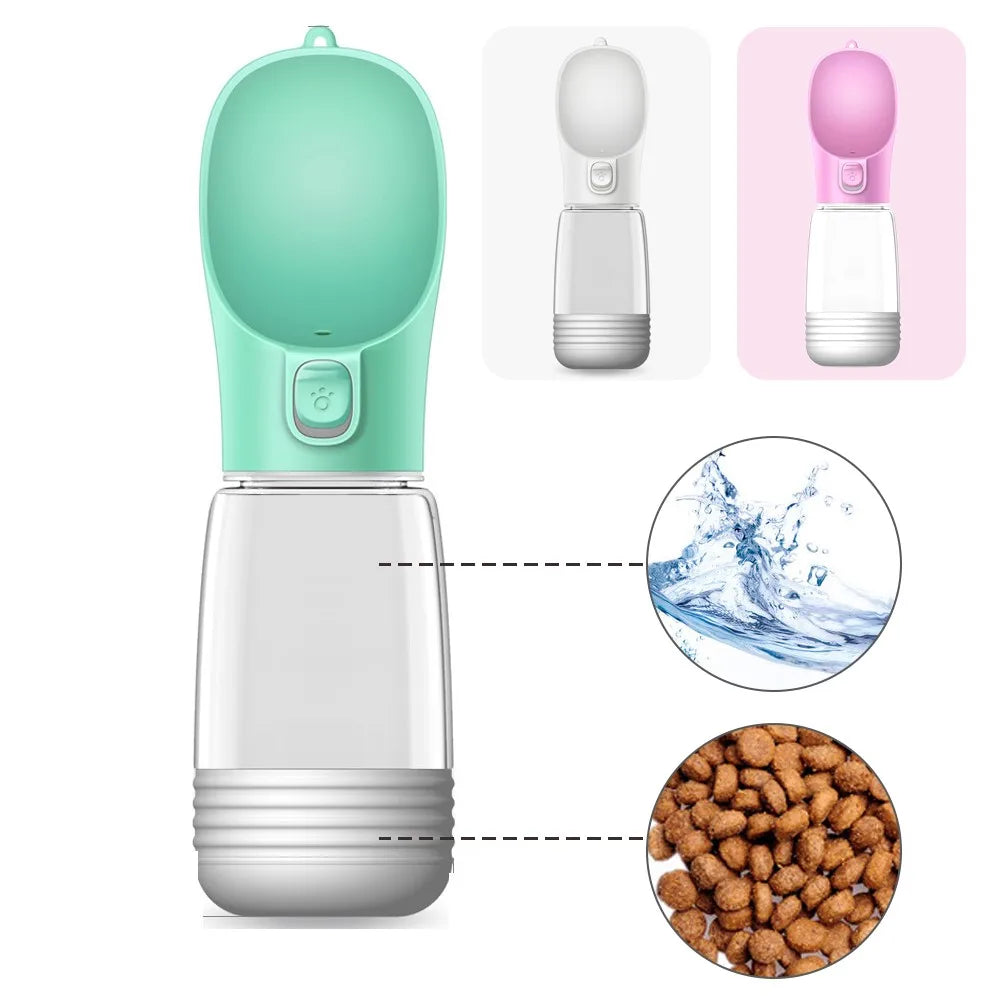 Tragbar Hund Wasserflasche Futter Und Wasser Behälter Für Hund Haustiere Futter Schüssel Outdoor Reise Trink Schüsseln Wasser Spender